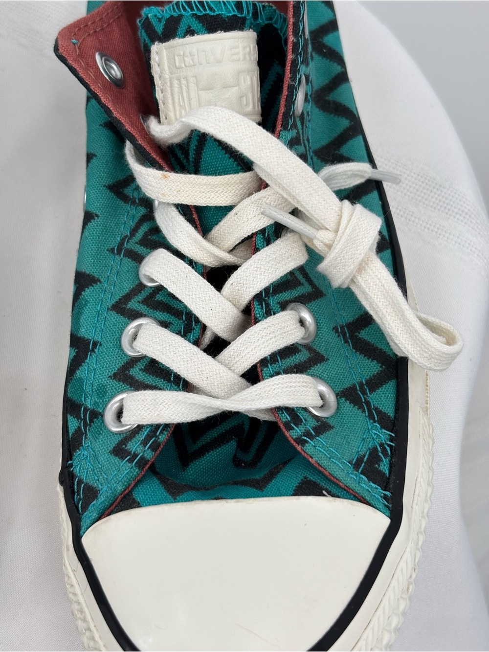 Converse X Missoni Zigzag Teal/Black Sneakers Women’s Size 9 Men’s 7 - Picture 3 of 9
